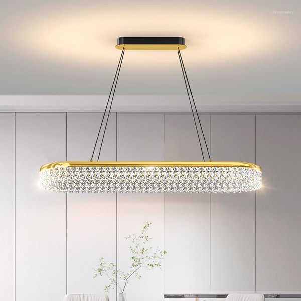 Люстры современный светодиодный потолок с пультом дистанционного управления подвесные лампы для черных/золотых цветов спальня гостиная дизайн дома дизайн