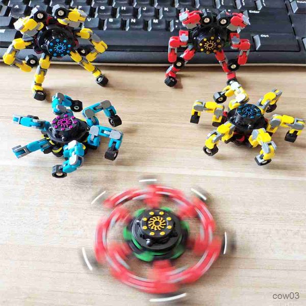 Giocattolo di decompressione Deformed Spinner Chain Toys For Children Antistress Hand Spinner Vent Toys Adult Stress Relief Sensory Gyro Gift R230712