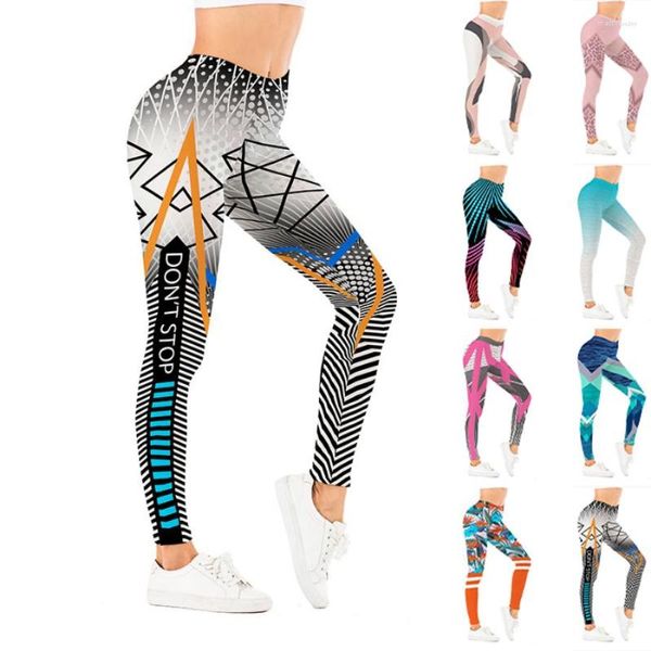 Leggings da donna Pantaloni da yoga stampati con motivo incrociato di base Elastic Gym Jogging Abbigliamento fitness Quick Dry Slim XS-8XL