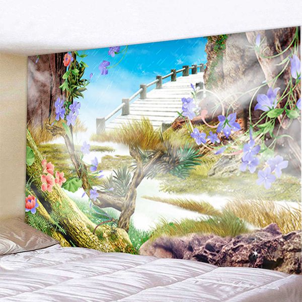 Tapeçarias Dream View Tapeçaria Tapeçaria Art Deco Cobertor Cortina Pendurada em Casa Quarto Sala de estar Decoração de Parede
