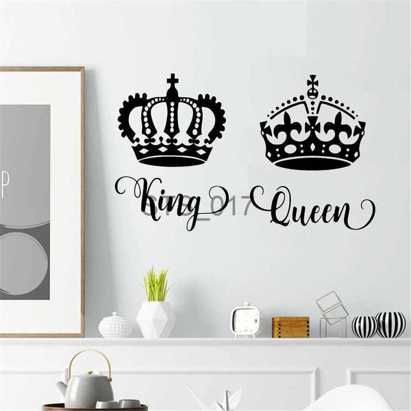 Другие декоративные наклейки King Queen Crown Wall Sticker наклейки наклейки на наклейки дома декор гостиная спальня Декор для спальни водонепроницаемые обои x0712