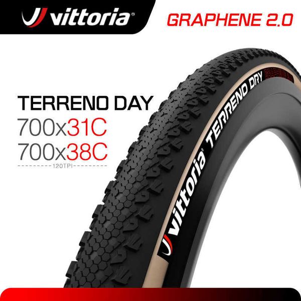 Pneus de bicicleta Vittoria Terreno Dry 700X38/31C Gravel Tire para Gravel e Dry Terrain Conditions Cyclocross Tubeless Gravel bike accessories HKD230712