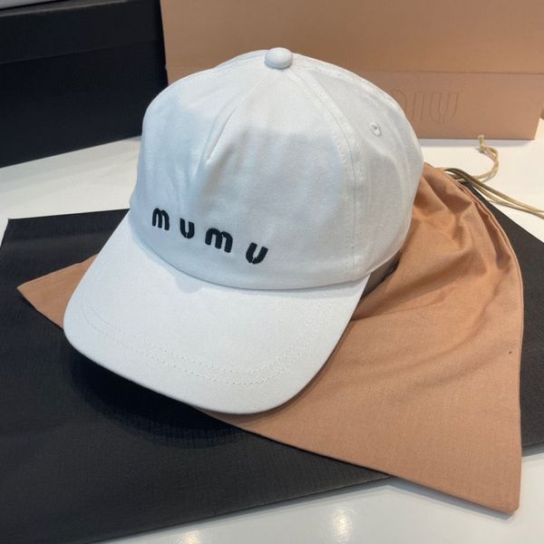 2023 Miu Donna Cappello da uomo ricamato Cappelli da baseball da cowboy Designer Sun per Cap Moda Donna G