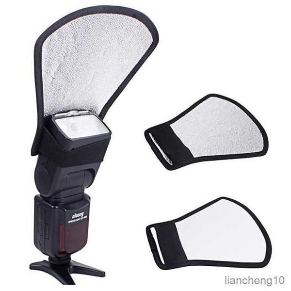 Flash Difüzörler Evrensel Flash Difüzör Softbox Gümüş/Beyaz Reflektör Canon Nikon Pentax Yongnuo Speedlite Fotoğraf Aksesuarları R230712