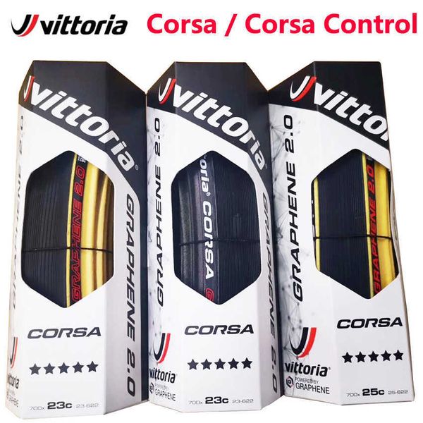 Pneus de bicicleta Vittoria 320TPI Corsa/Corsa Control Road Bicycle Tire 700C Graphene 2.0 700x23C/25C/28C Cycing Bike Bicicleta Tire Clincher HKD230712