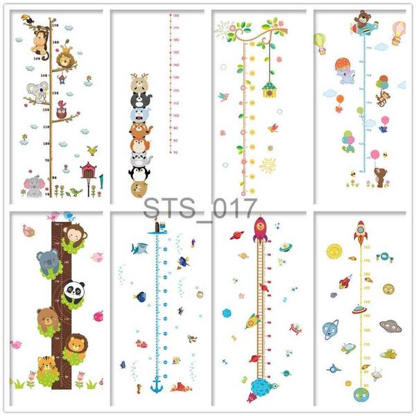 Altri adesivi decorativi Cartone animato Misura altezza Adesivo da parete per camerette Bambini Crescita del bambino Righello Adesivi Misuratore Grafico di crescita Decalcomanie scuola Camera dei bambini x0712