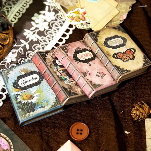 60 pçs/lote Almofadas de memorandos Material Papel Livro de memórias vintage Junk Journal Scrapbooking Cartões Decoração de fundo retrô