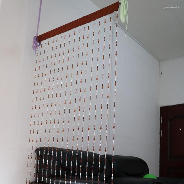 Tubo de porta de cortina frisado borla franja corda para decoração de casa cortina de pvc janela divisor de sala de estar