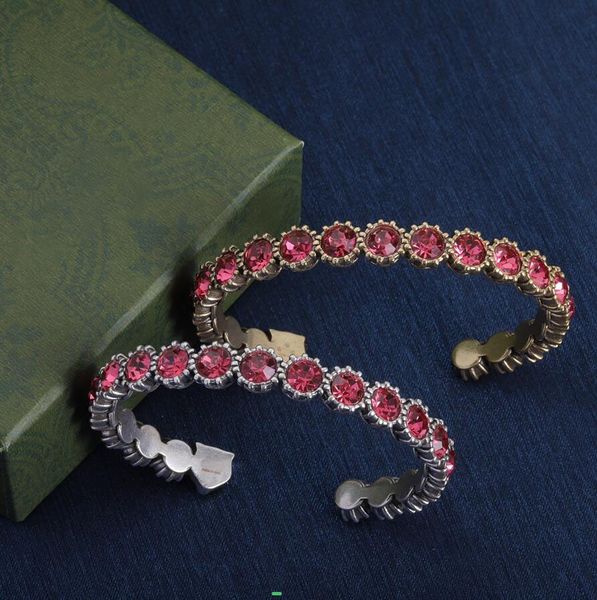 Designer Popolare Bracciale rigido Donna Europa America Stile di moda Braccialetti di cristallo Polsino Polsino Gioielli Regalo per gli amanti delle nozze