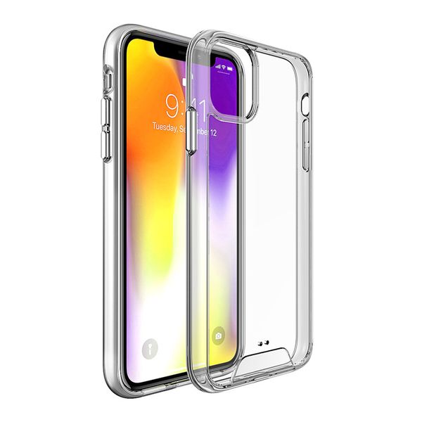 Capa de celular resistente transparente Premium SPACE transparente TPU PC capa à prova de choque para iPhone 11 XR XS MAX Samsung Galaxy Note 10 Note 10 Plus