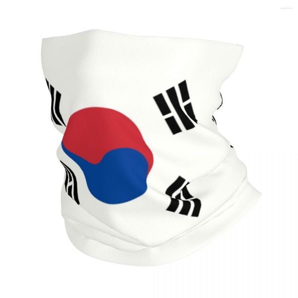 Bandanas bandeira da coreia do sul bandana inverno pescoço mais quente masculino à prova de vento envoltório rosto cachecol para caminhadas polaina bandana