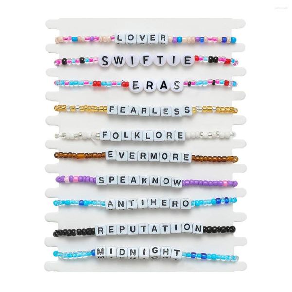 Strand 10pcs Taylor Inspired Bracelets Set anti Hero 1989 репутация дружба наряд любителей подарки фанаты украшения