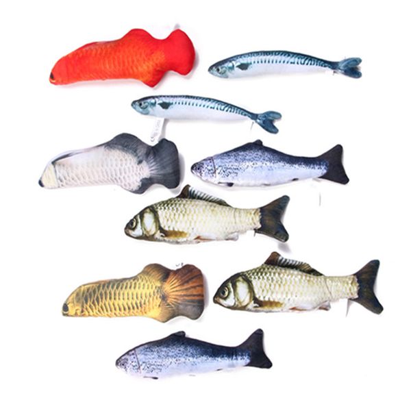 1Pc New Lovely Soft Funny Artificial Simulation Fish Cute Plush Toys Farcito Giocattolo per dormire Giocattolo per gatti Regalo