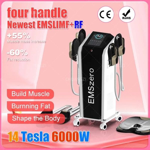 DLSEMSlim Carving NEO Nova RF 14 Tesla High Power 6500 W New High EMT 5 Griffe mit Beckenstimulationspad Optional EMSzero