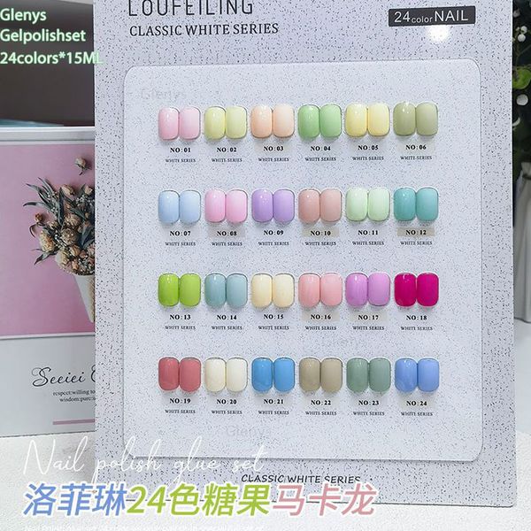 Esmalte Primavera e Verão 24 Cores Macaron Oil Gel Shop Exclusivo Candy Rainbow Tuoke Set 230712