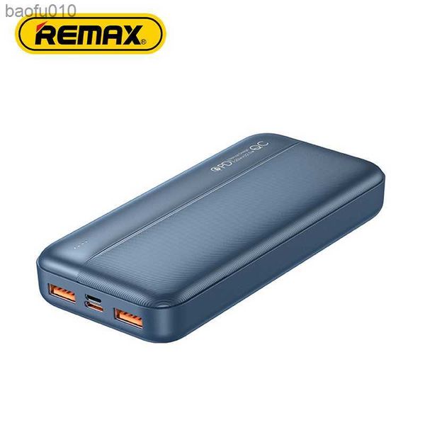 Remax RPP-213 Multi-Protezione PD20W QC22.5W Dual-Terminal FastCharge 22.5W QuickCharge 20000 Mah Power Bank L230712