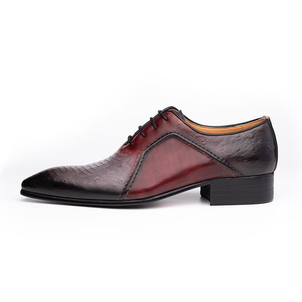 UOMINI BUSINESS ELEGANTE OXFORD FORMALE FORMALE FORMALE SMATA GENUINA MAN DERBY BROGUES SCARPE PARTI DI MATURA 8815 S