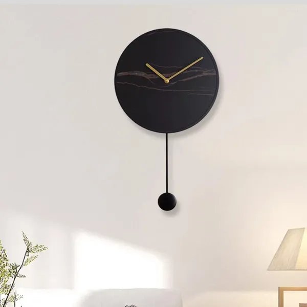 Orologi da parete Home Decor Orologio Soggiorno Quarzo Regalo Elegante Arte Lancette Oro Rotondo Moderno Nero Unico Saat