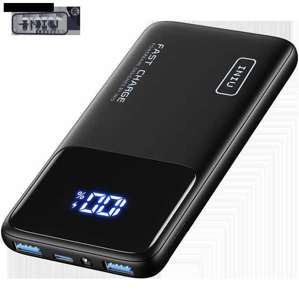 INIU Power Bank 10500MAH быстрая зарядка портативного зарядного устройства с держателем телефона Внешний аккумулятор для iPhone 13 12 Xiaomi Samsung L230712