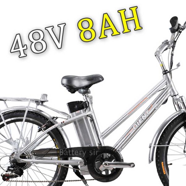 Gümüş Balık Elektrikli Bisiklet Pili 48V 8AH Lityum İyon E-Bisiklet Pil Paketi 3A Şarj Cihazı 250W BMS