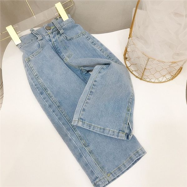 Jeans Baby Girls casual calças jeans soltas Princess Denim Pants 2023 fashion Children's Kids para meninas 230711