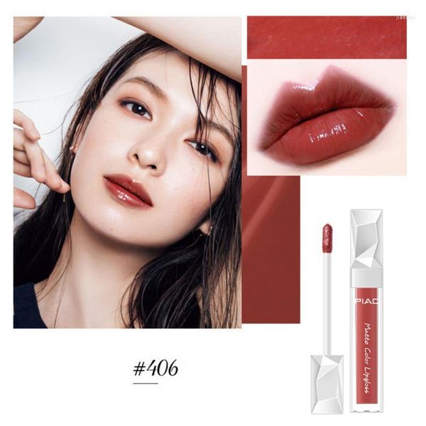 Lip Gloss Red Glaze Idratante Soft Women Velvet Makeup Tool MaRossetto Riparazione Labbra Goccia d'acqua