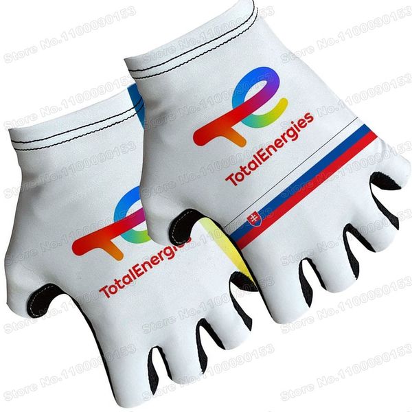 Luvas de ciclismo Total Energies Luvas de ciclismo Peter Sagan Eslováquia Luva de meio dedo em gel para bicicleta Camisas de bicicleta de estrada MTB Guante Maillot 230712