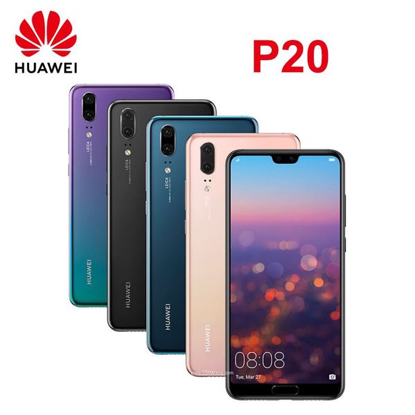 Huawei P20 Смартфон Android 5,8 дюйма 6 ГБ+128 ГБ 20 Мп+24MP 4G Сетевой сотовый телефон Google Play Store Разблокированные мобильные телефоны NFC