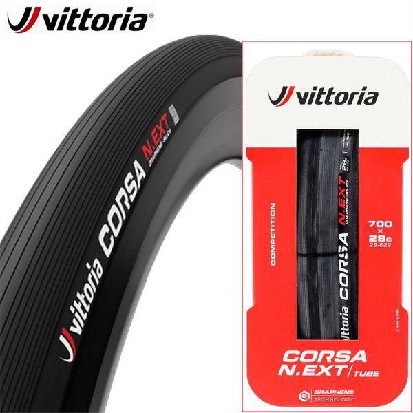 Pneus de bicicleta Vittoria Corsa N.EXT Graphene 2.0 Pneu dobrável 700x26/28C Preto 320 TPI Road clincher Pneu CORSA NEXT HKD230712