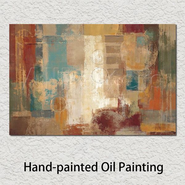 Pinturas a óleo modernas, viagem oriental, arte abstrata para decoração de parede de sala de estar, pintura em tela pintada à mão para decoração de parede de escritório