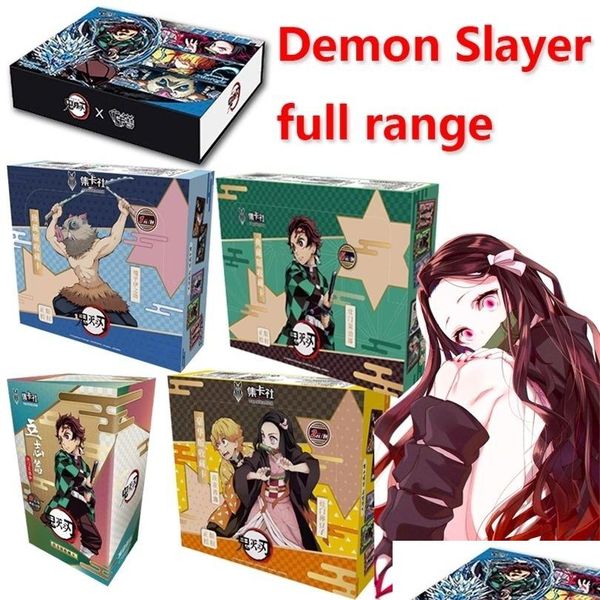 Card Games Demon Slayer Cards Collection TCG упаковывает Booster Box Nezuko Table Playing Kids Toys Birthday Gird 221025 Drop Dif Dif Dhj6b