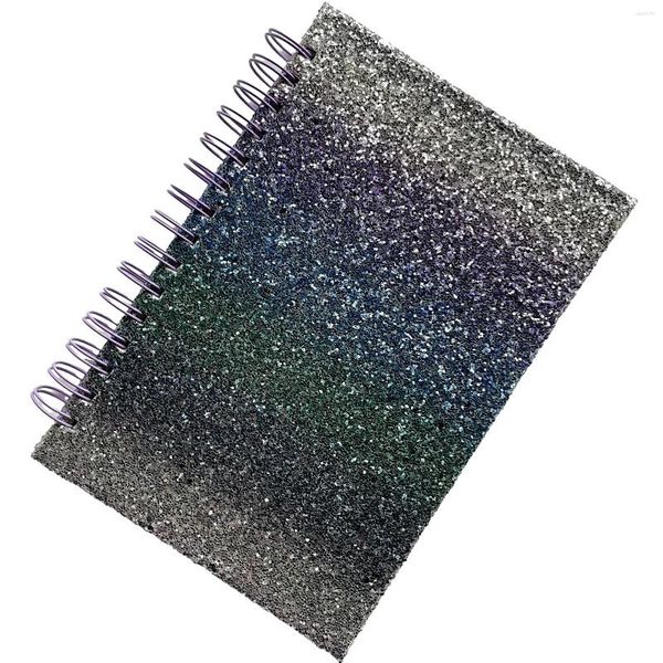 Caderno com capa de cristal para meninas e mulheres com papel premium espiral diário forte memorando de encadernação dupla para escrever