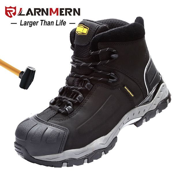 Обувь обувь Larnmerm Safety Work Steel Toe Комфортный подлинный кожаный