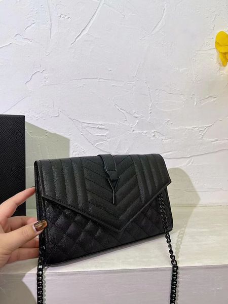 Tasarımcı Lüks Akşam Çantası Kadınlar Şerit Zincir Crossbody Bag Deri Çanta Çantası Kapak Diagonal Omuz Çantaları Cüzdan