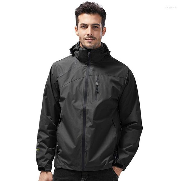 Erkek Ceketleri Rüzgar Yemeği Su Geçirmez Ceket Bahar Kadınlar Ceket Açık Hava Spor Yağmurluk Kapşonlu Çok Kilekli Dış Giyim