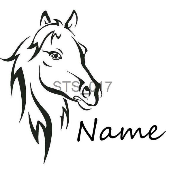 Altri adesivi decorativi Vendita calda Nuovo nome personalizzato Testo Testa di cavallo Vinile Wall Art Sticker Decal Decor x0712