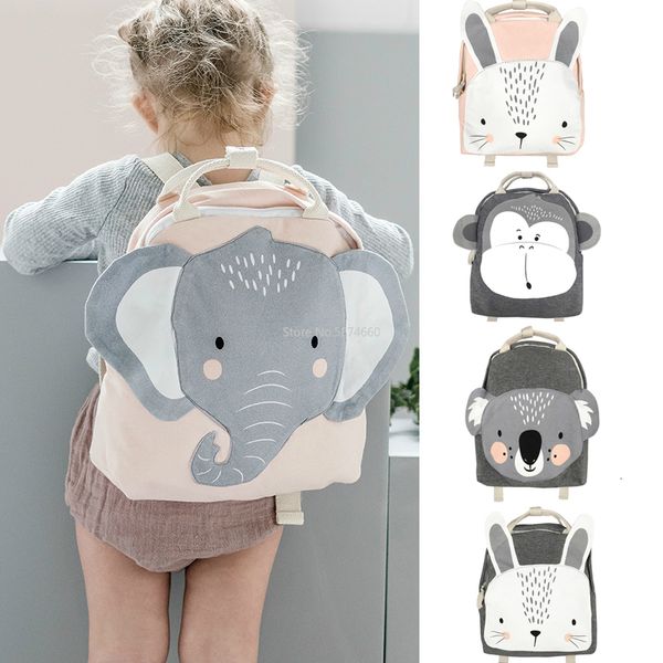 Sacchetti di scuola Zaino per bambini Animali Design Zaino per ragazzi Ragazza Zaino per bambini per bambini Scuola materna Cartone animato Coniglio Farfalla Borsa stampa leone 230712