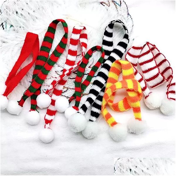 Рождественские украшения рождественский мини -шарф декор кукла Комкуратная одежда Миниатюра милый орнамент для вечеринки