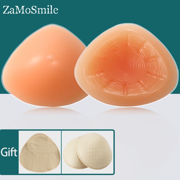 Os sutiãs para implante mamário de silicone podem ser usados para seios falsos femininos Almofadas de peito macias e grossas de silicone 230711