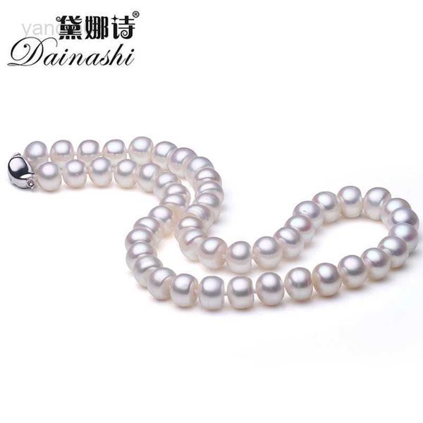 Подвесные ожерелья Dainashi Top Quality AAAA High Luster 6-11 мм Натуральное пресноводное жемчужное ожерелье для женского свадебного подарка 45 см 925 Серебряная застежка HKD230712