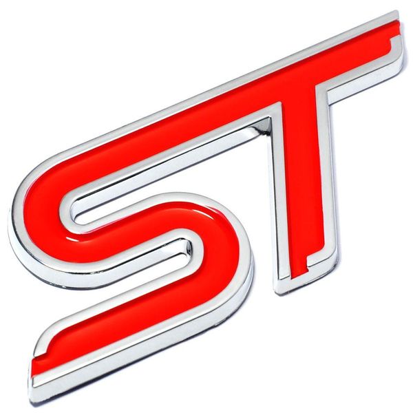 Odznaki samochodowe Abs plastikowe godło St nalepka etykieta 3D Logo styl sportowy dla Ford Focus Fiesta Ecosport Kuga Mondeo Everest akcesoria upuść Dh3Zn