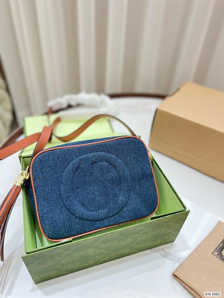 Soho Disco Ophidia Çantalar Denim püskül fermuar omuz çantaları kadınlar crossbody messenger lüks tasarımcı kamera çantası mini çanta sırt çantası