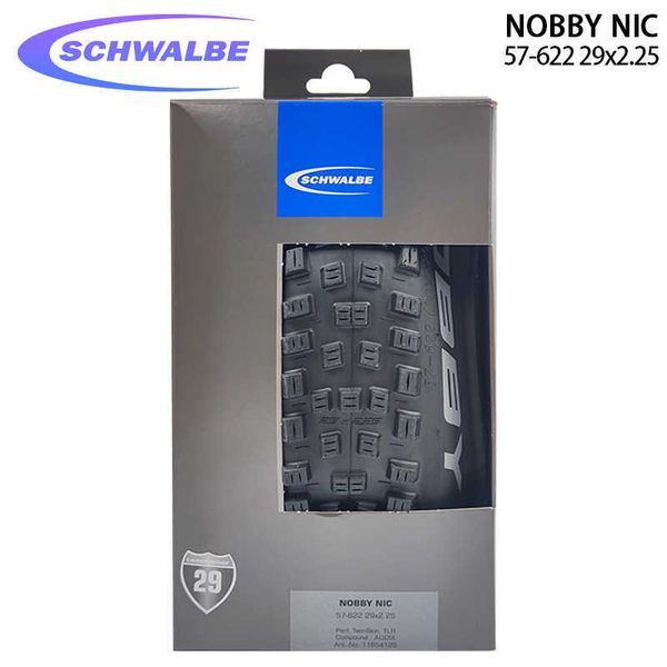 Велосипедные шины Schwalbe 29-дюймовый nobby nic 57-622 29x2,25 Бесконечная черная складка MTB Bicycle Tire для тура и All-Mountain XC Tracks Part Part HKD230712