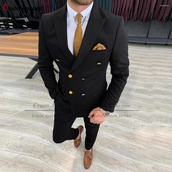 Abiti da uomo Ultimo design Luxury Black Wedding Men Suit Set Fashion Slim Fit Groom Gromsman Tuxedo Formal Classic Business Jacket Pants 2Pcs