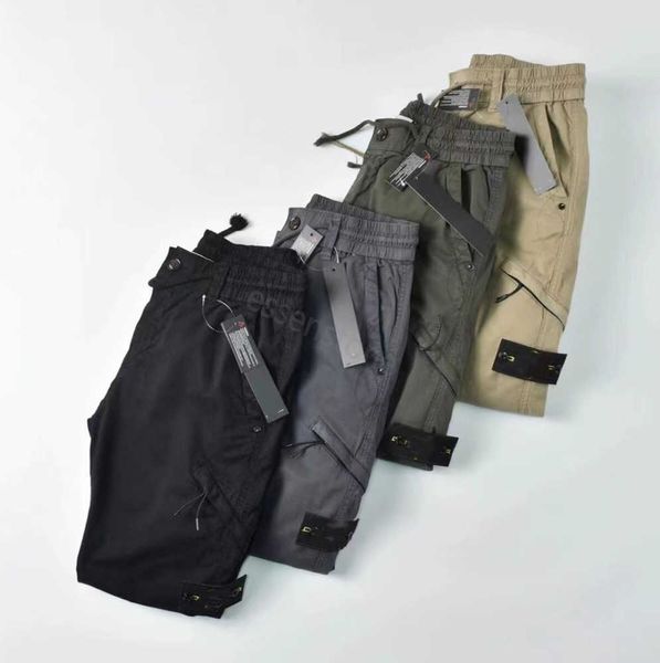 Hohe Qualität Abzeichen Patches Herren Track Stone Hose Mode Buchstaben Designer Jogger Hosen Cargo Reißverschluss Lange Sporthose 4-3Homme Kleidung Freizeit Trend 659ess