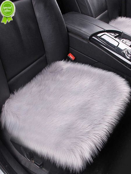 Nepbont Autostoelhoes Kussen Auto-interieur Faux Wol Zitkussen Winter Pluche Warm Zitkussen Decor Universele Accessoires