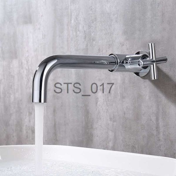 Rubinetti della cucina Rubinetto del bagno Tipo a parete Ottone allungato Singolo rubinetto dell'acqua fredda Lavandino WC 1/2 pollice Rubinetteria Accessori per il bagno x0712