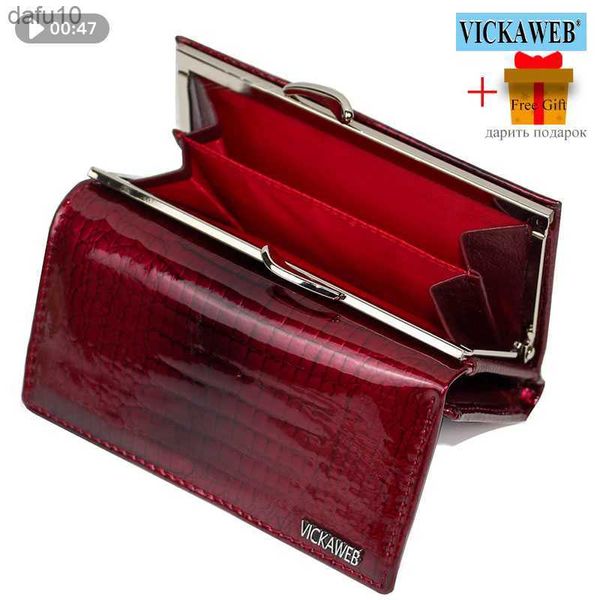 VICKAWEB Mini Bolsas Femininas Crocodilo Feminino Carteiras Femininas Bolsa Moda Feminina Curto Carteira de Couro Genuíno Carteira Feminina Pequena L230704