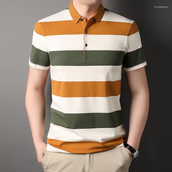 Herren Polos 95% Baumwolle Poloshirt für Männer Kurzarm Multi-Color Sommer lose T-Shirts weich koreanischen Stil männlich Top-Qualität