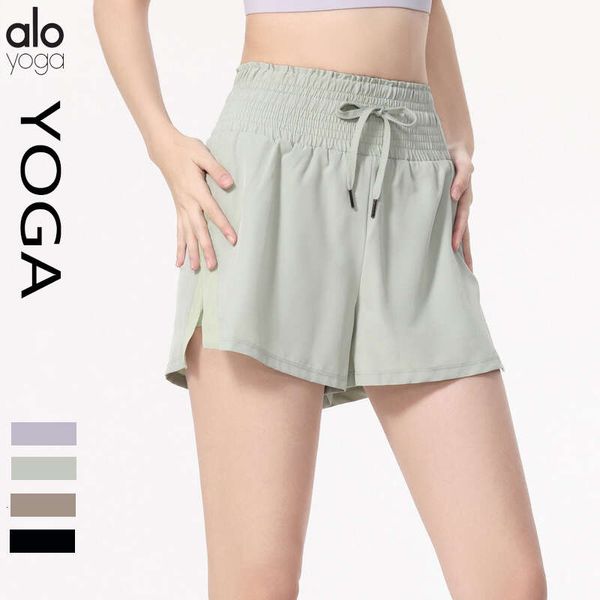 Als Yoga Hotty Hot Shorts forro bolso cintura alta elastano elastano shorts lisos sem costura femininos macios para treino calças Fiess roupas calças de yoga roupas de ginástica